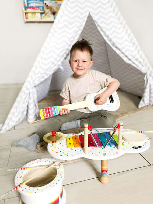Small Foot - Guitare "Sound" en bois - A partir de 3 ans - guitare, instrument, musique