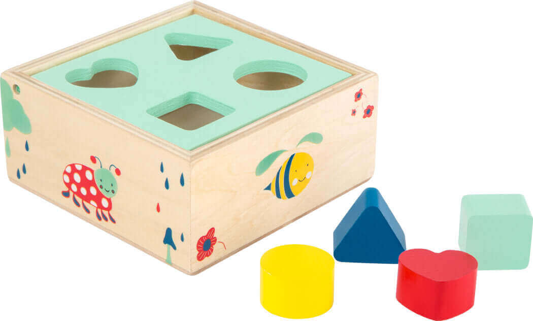 Small Foot - Cube à formes Move-it - A partir de 1 an - bois, couleurs, formes, trieur de formes