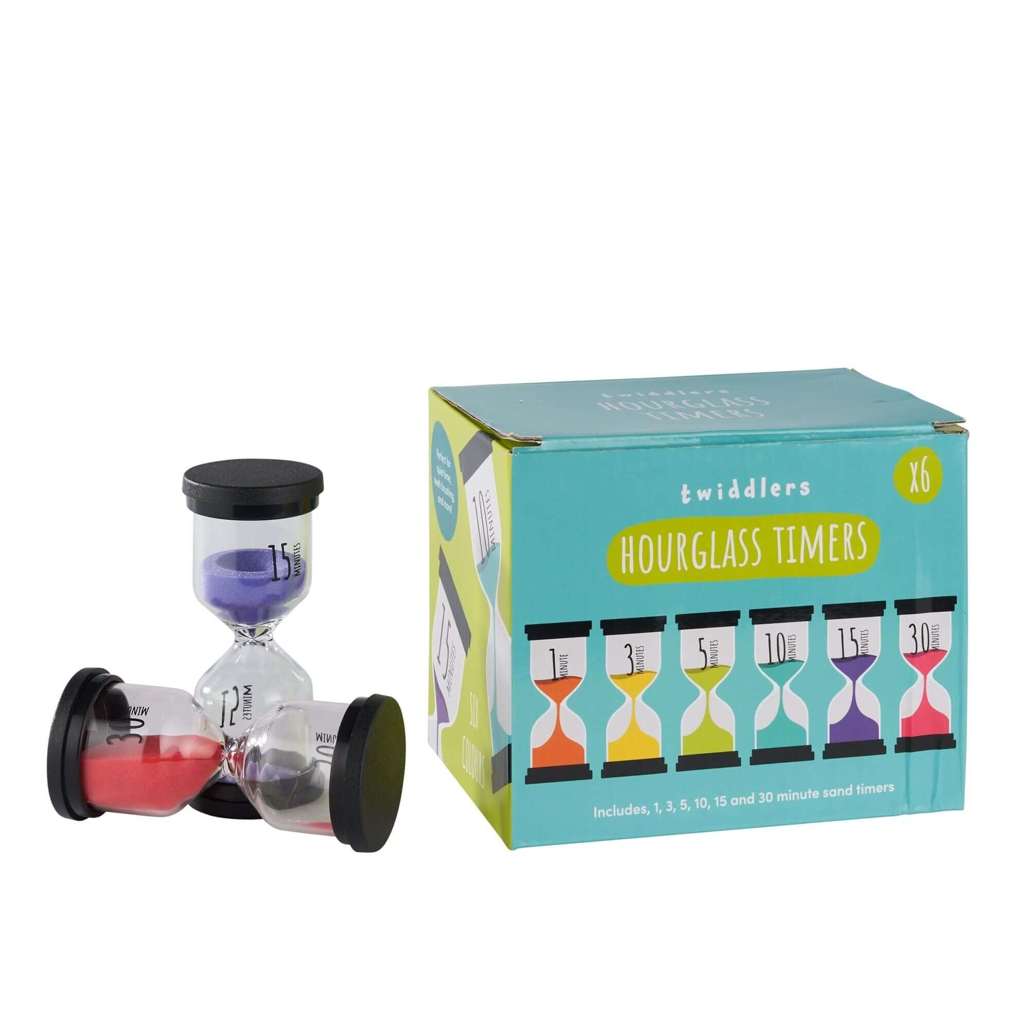 Twildders - Sabliers par 6 - De 1 minute à 30 minutes - Dès 3 ans