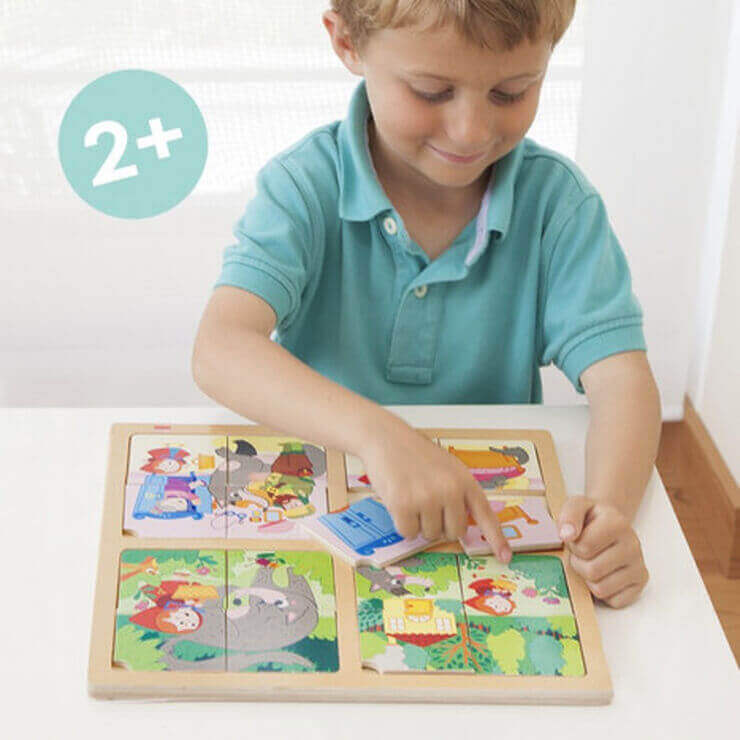 Akros - Puzzle Séquences chronologique "Le petit chaperon rouge et Le petit poucet" - contes à ordonner, Notion de temps, repères chronologique, Se Repérer Dans le Temps