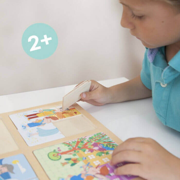 Akros - Puzzle Séquences chronologique "Le petit chaperon rouge et Le petit poucet" - contes à ordonner, Notion de temps, repères chronologique, Se Repérer Dans le Temps