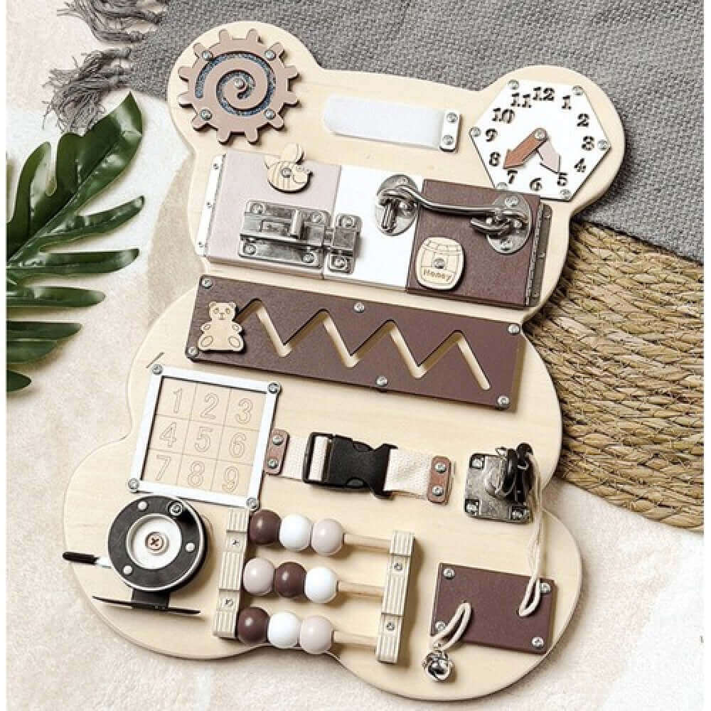 Kruzzel - Busy board Ourson - busy board, motricité fine