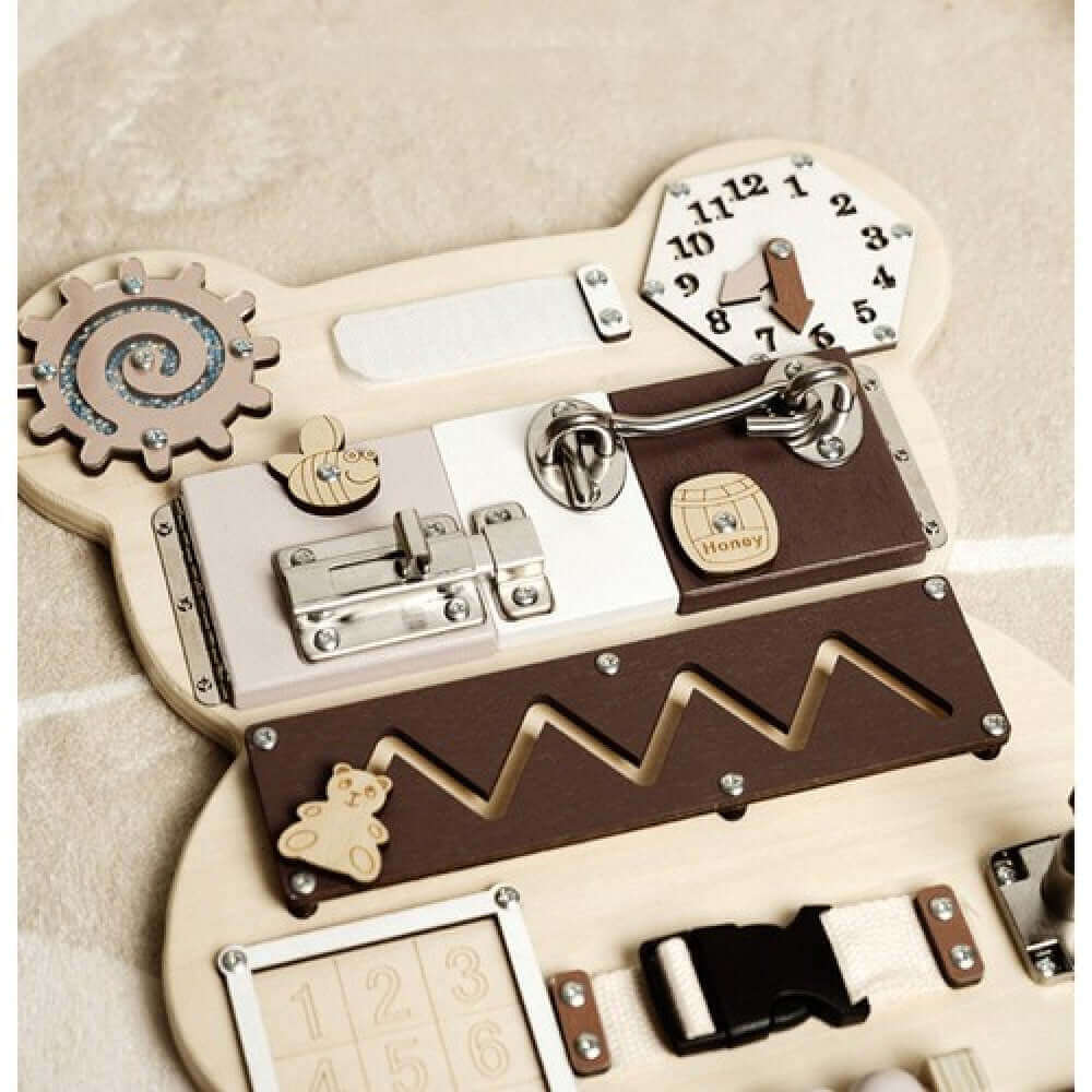 Kruzzel - Busy board Ourson - busy board, motricité fine