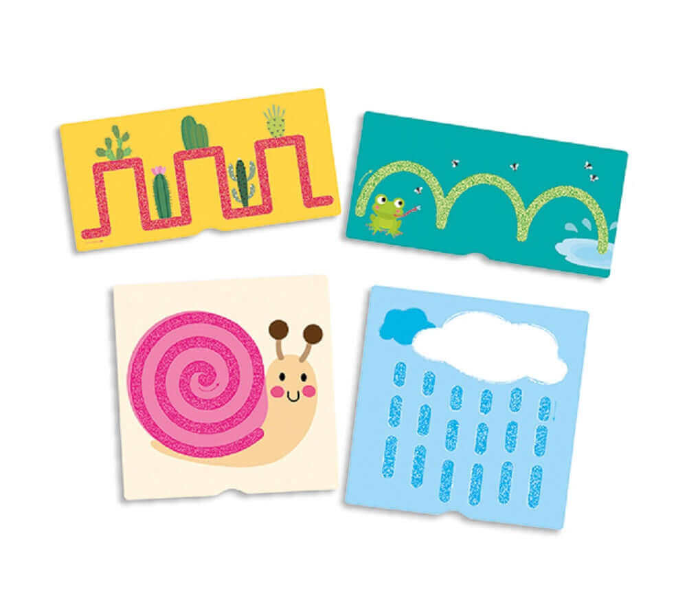 Akros - Chiffres et Pistes Graphiques Rugueuses - J'apprends à écrire, Mes premiers pas en écriture, motricité fine, sensoriel