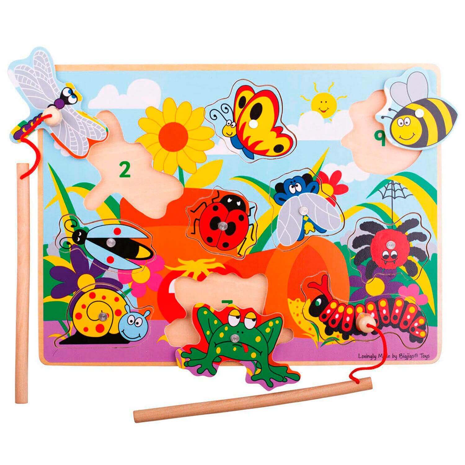 Bigjigs Toys - Puzzle & Pêche magnétique "Les Insectes" - puzzle, pêche magnétique