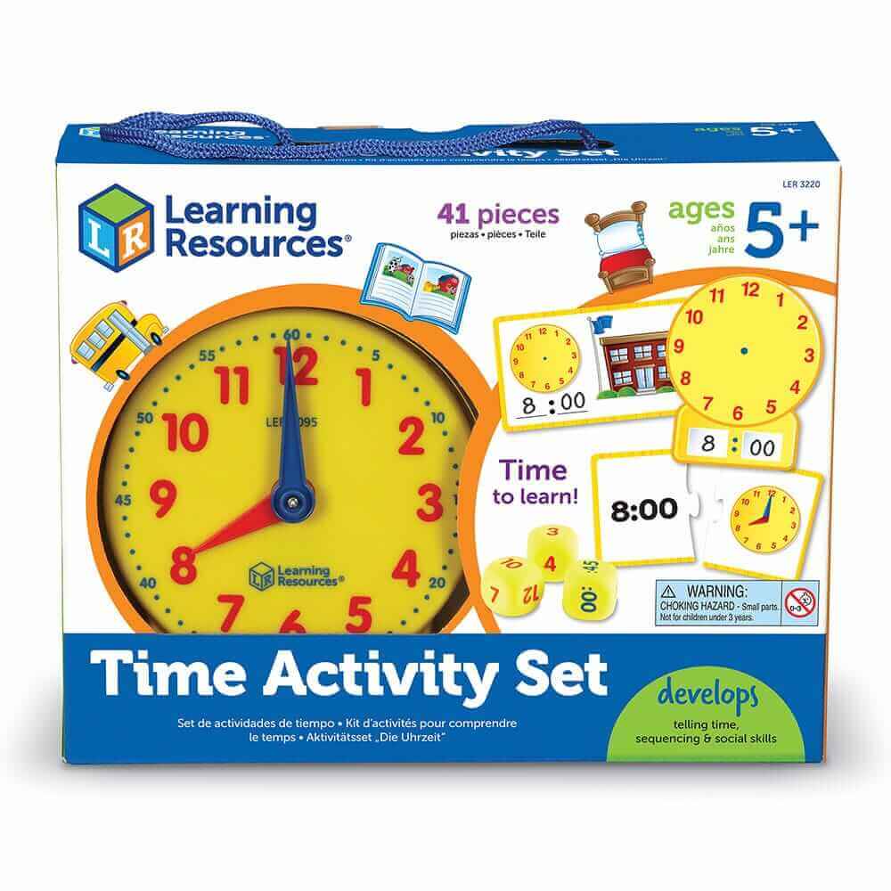 Learning Resources - Kit d'activités "Apprendre l'heure" - heure, heures, J'apprends l'Heure, minutes, Se Repérer Dans le Temps, temps
