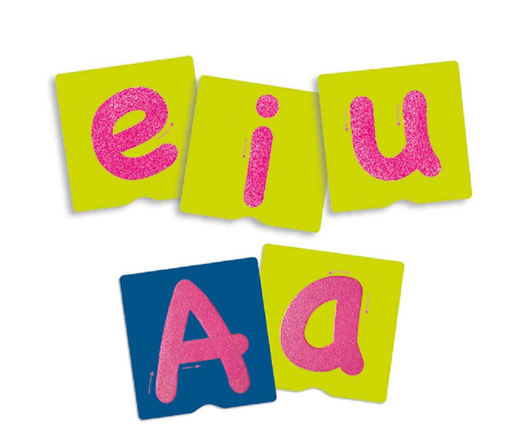 Akros - Lettres Rugueuses - J'apprends à écrire, La Découverte de l'Alphabet, Mes premiers pas en écriture, motricité fine, sensoriel