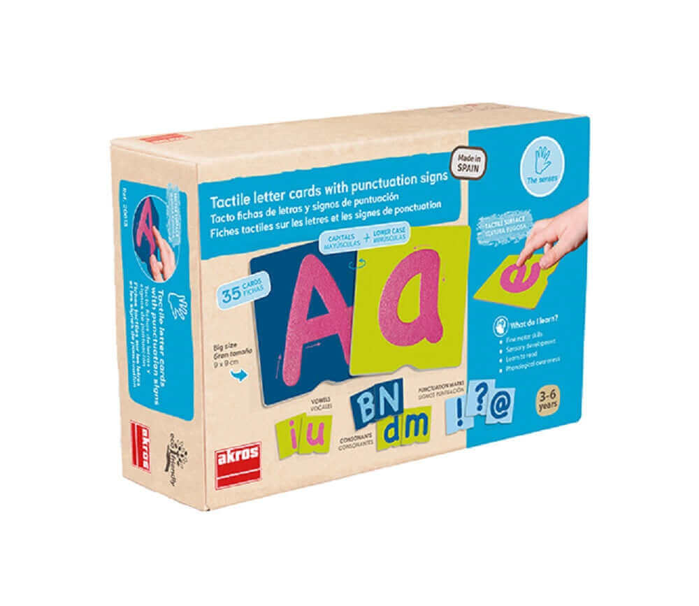 Akros - Lettres Rugueuses - J'apprends à écrire, La Découverte de l'Alphabet, Mes premiers pas en écriture, motricité fine, sensoriel