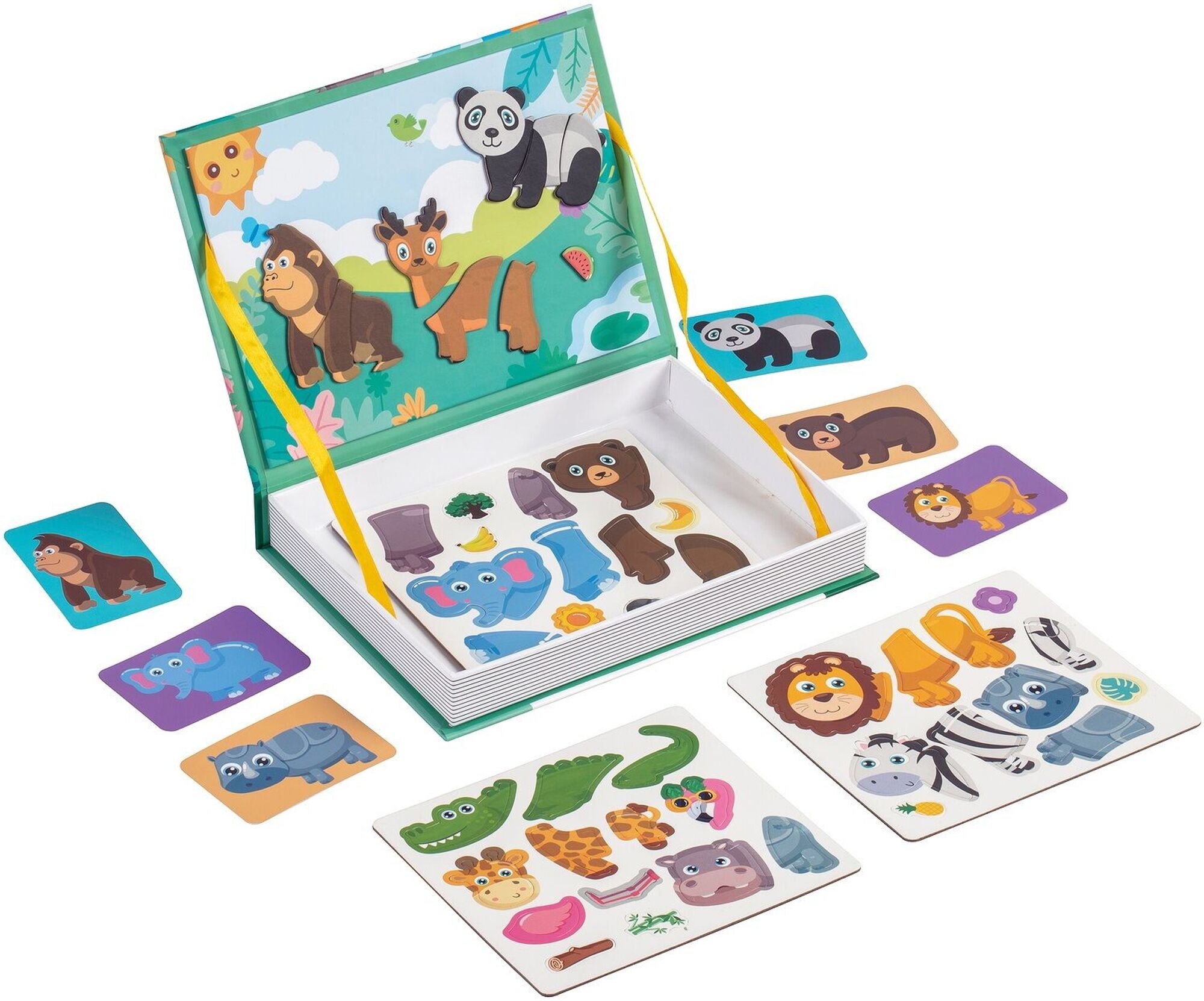 WDK - Livre Magnétique "Puzzle Les Animaux de la Savane" 47 magnets - Dès 3 ans
