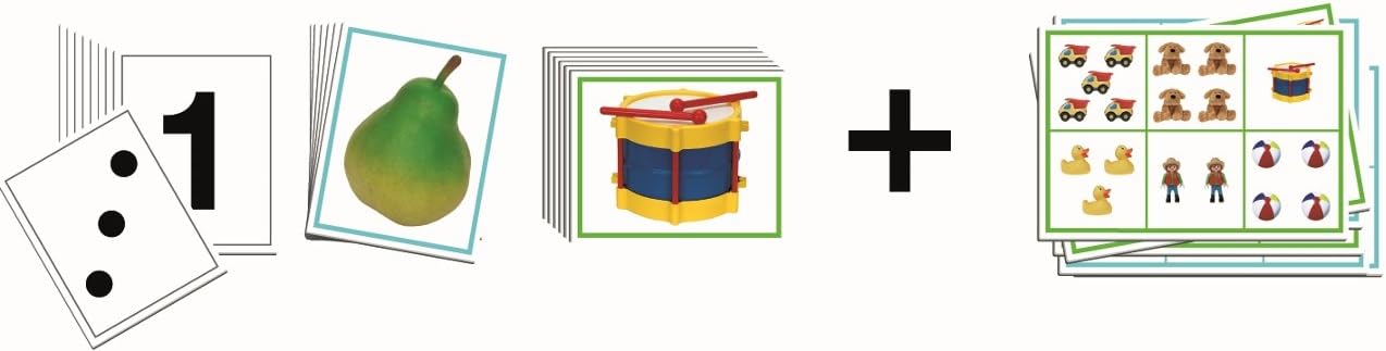 Akros - Coffret maternelle Loto : Découvrir les nombres de 1 à 10 - J'apprends à compter, loto, nombres, quantité