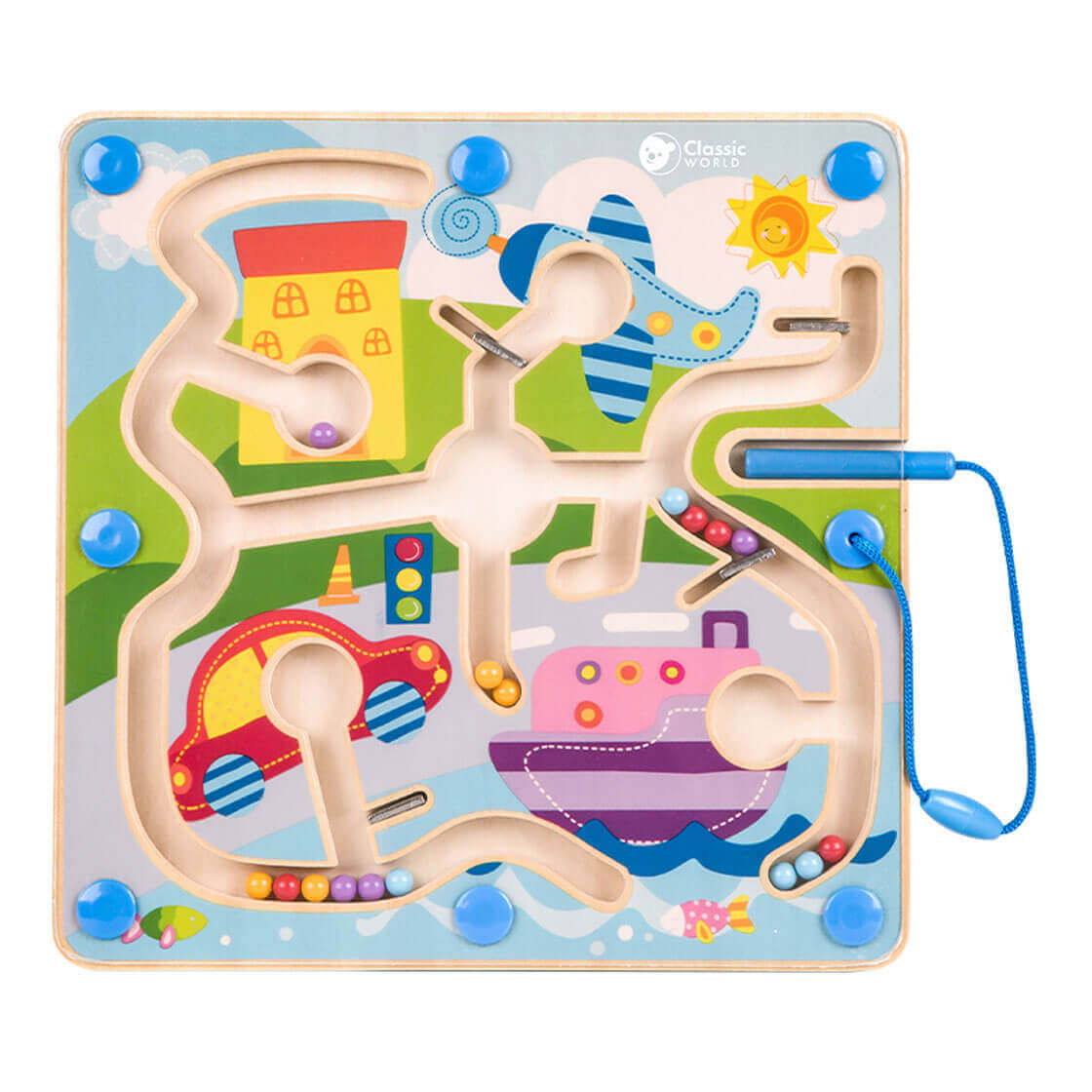 Classic World - Labyrinthe "La ville magnétique" - couleurs, labyrinthe magnétique