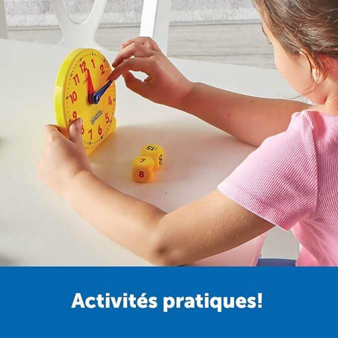 Learning Resources - Kit d'activités "Apprendre l'heure" - heure, heures, J'apprends l'Heure, minutes, Se Repérer Dans le Temps, temps