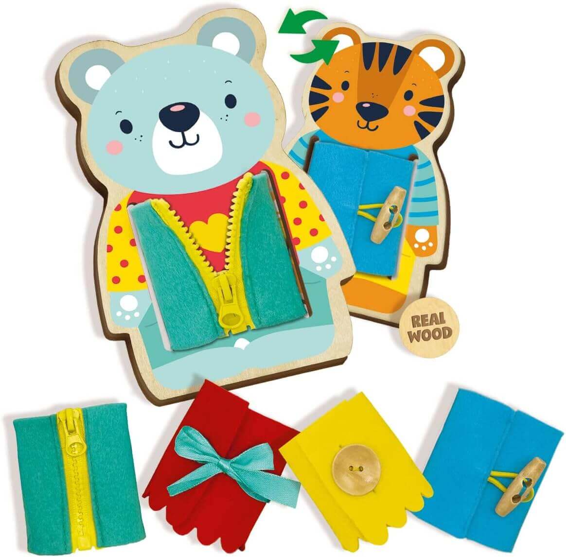 SES Créative - J'apprends à m'habiller - A partir de 3 ans - apprendre à s'habiller, motricité, motricité fine