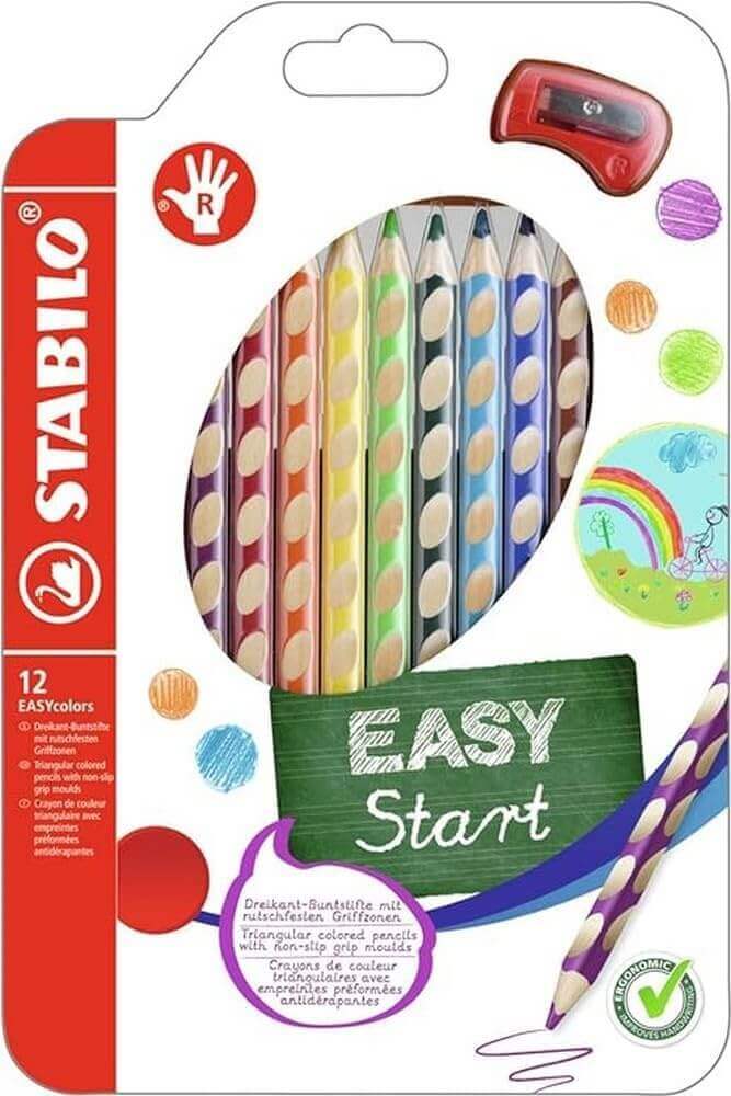 Stabilo - Crayons de couleur Easy Colours - A partir de 5 ans - coloriage, dessin, motricité fine