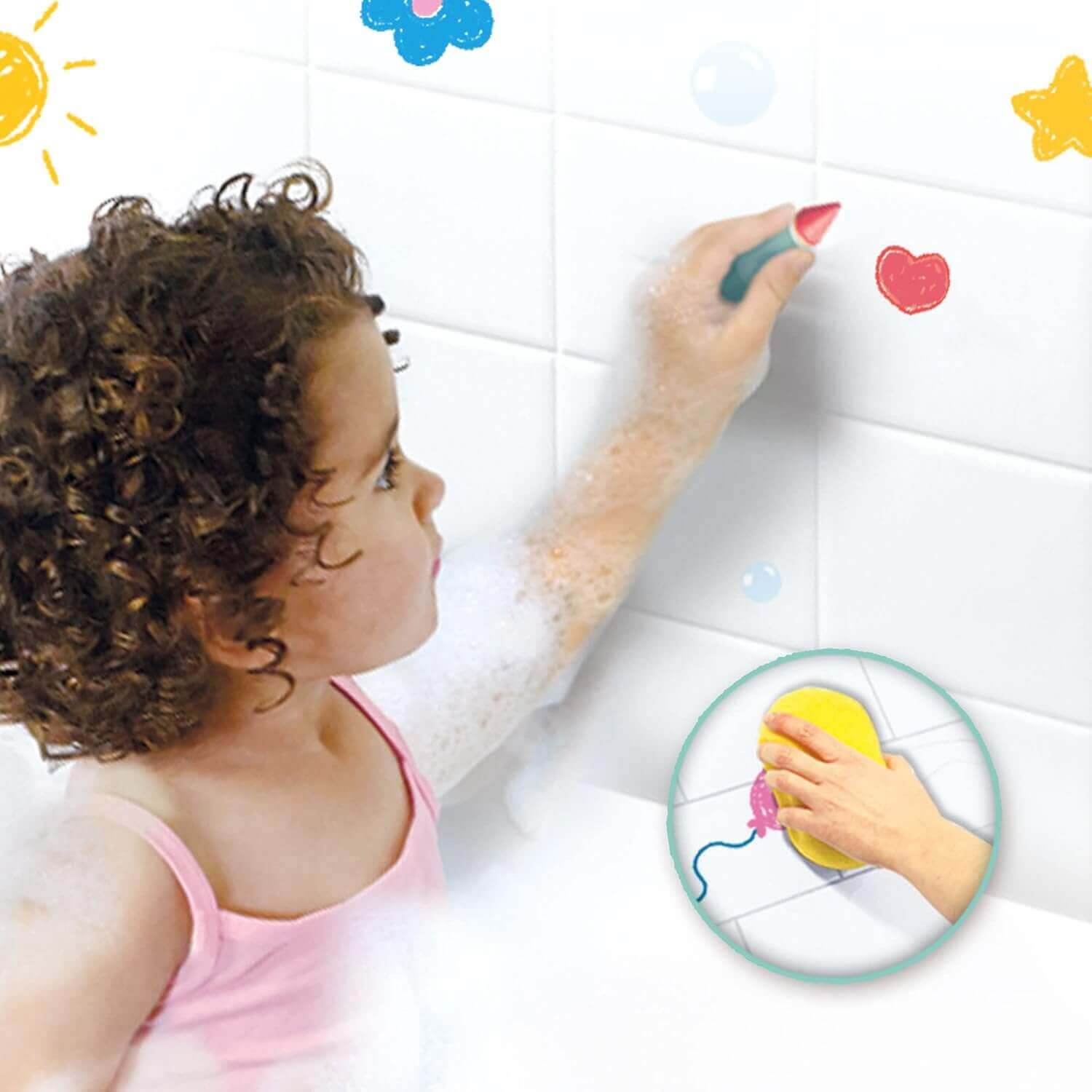 SES Créative - Craie de bain -A partir de 2 ans - bain, cire, crayon
