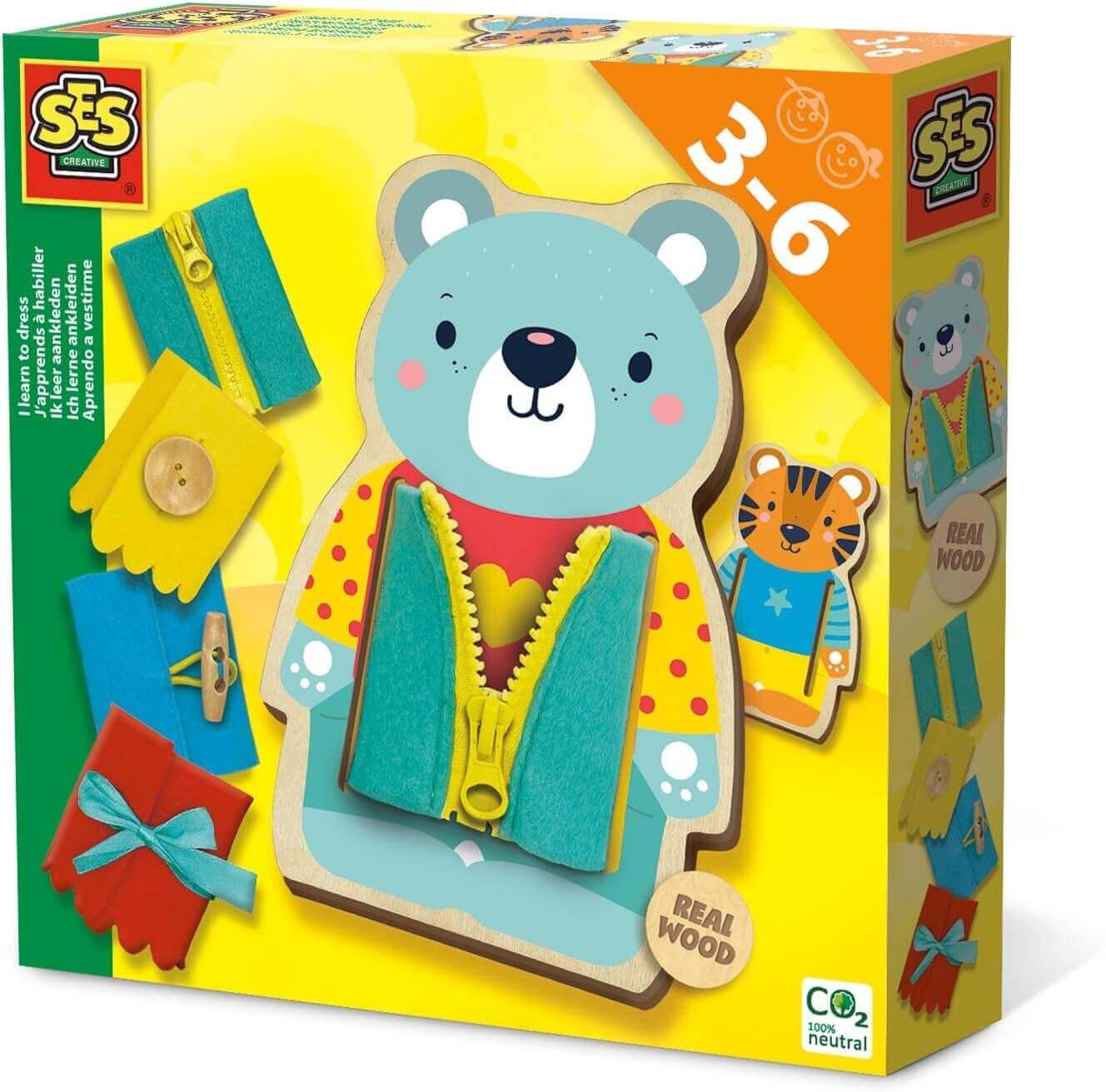 SES Créative - J'apprends à m'habiller - A partir de 3 ans - apprendre à s'habiller, motricité, motricité fine