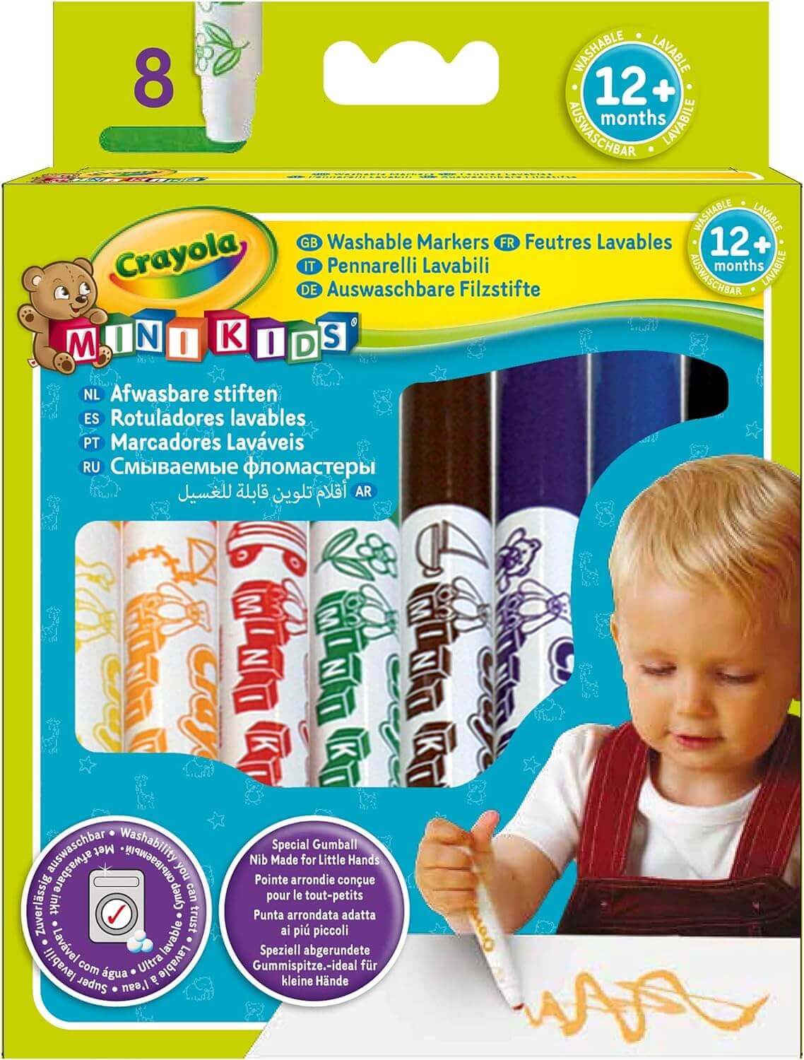 Crayola Mini Kids - Feutres lavables - coloriage, dessin, motricité fine