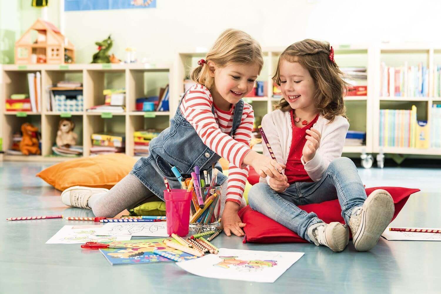 Stabilo - Crayons de couleur Easy Colours - A partir de 5 ans - coloriage, dessin, motricité fine