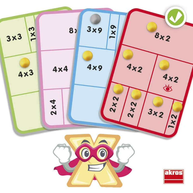 Akros - Apprends et comprends les tables de multiplications - J'apprends à compter, Tables de multiplication