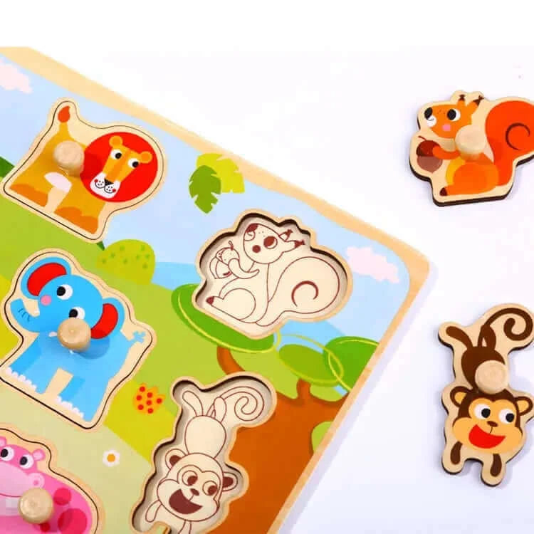 Tooky Toys - Puzzle " Animaux" - A partir de 18 mois - animaux, motricité fine, puzzle