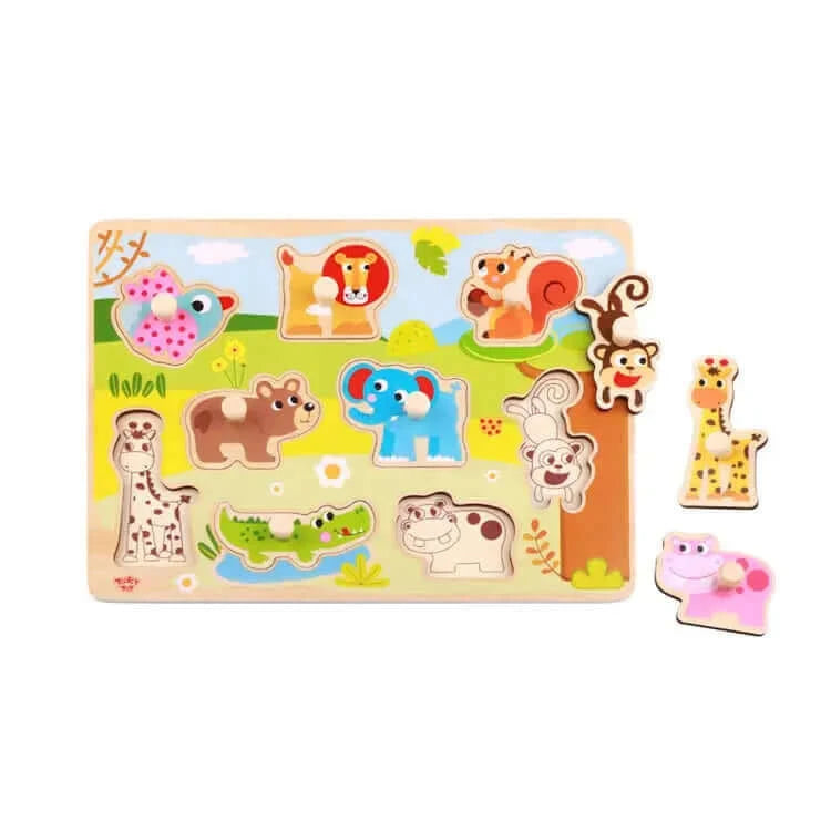 Tooky Toys - Puzzle " Animaux" - A partir de 18 mois - animaux, motricité fine, puzzle