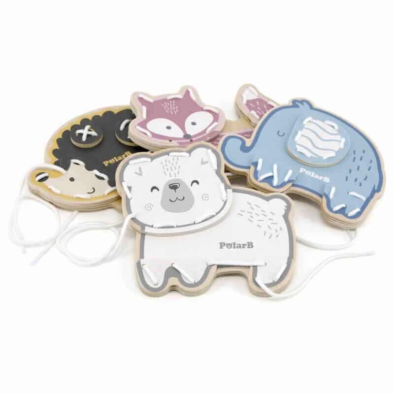 Viga - Animaux à lacer "Polaire" by Polar B - A partir de 3 ans - animaux à lacer, motricité fine, à lacer