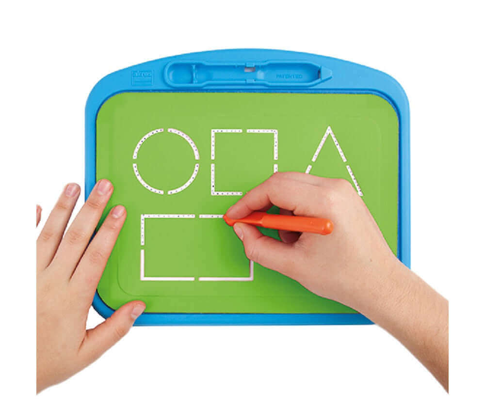 Akros - Jeu poinçonnage : Ardoise + Poinçon pré-écriture - Ardoise et Poinçon, J'apprends à écrire, motricité fine, Poinçon d'écriture, Préparation à l'écriture