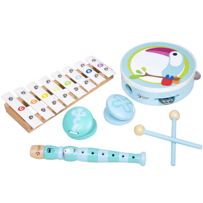 Classic World - Ensemble musical "Toucan" - castagnettes, eveil musicale, musique, tambourin, xylophone