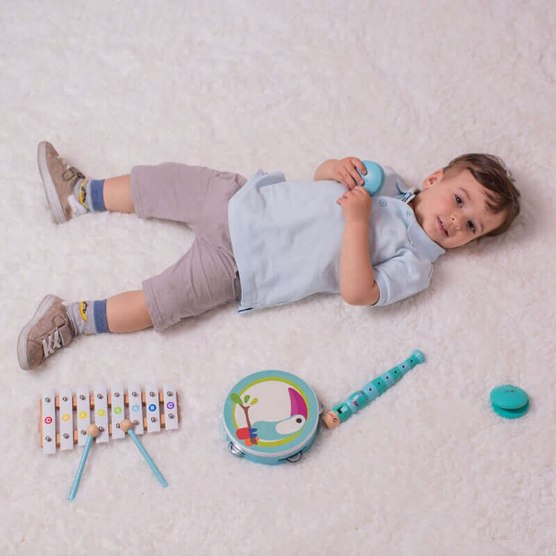 Classic World - Ensemble musical "Toucan" - castagnettes, eveil musicale, musique, tambourin, xylophone