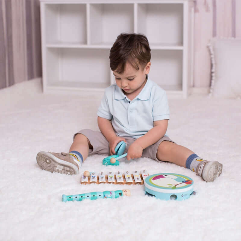 Classic World - Ensemble musical "Toucan" - castagnettes, eveil musicale, musique, tambourin, xylophone