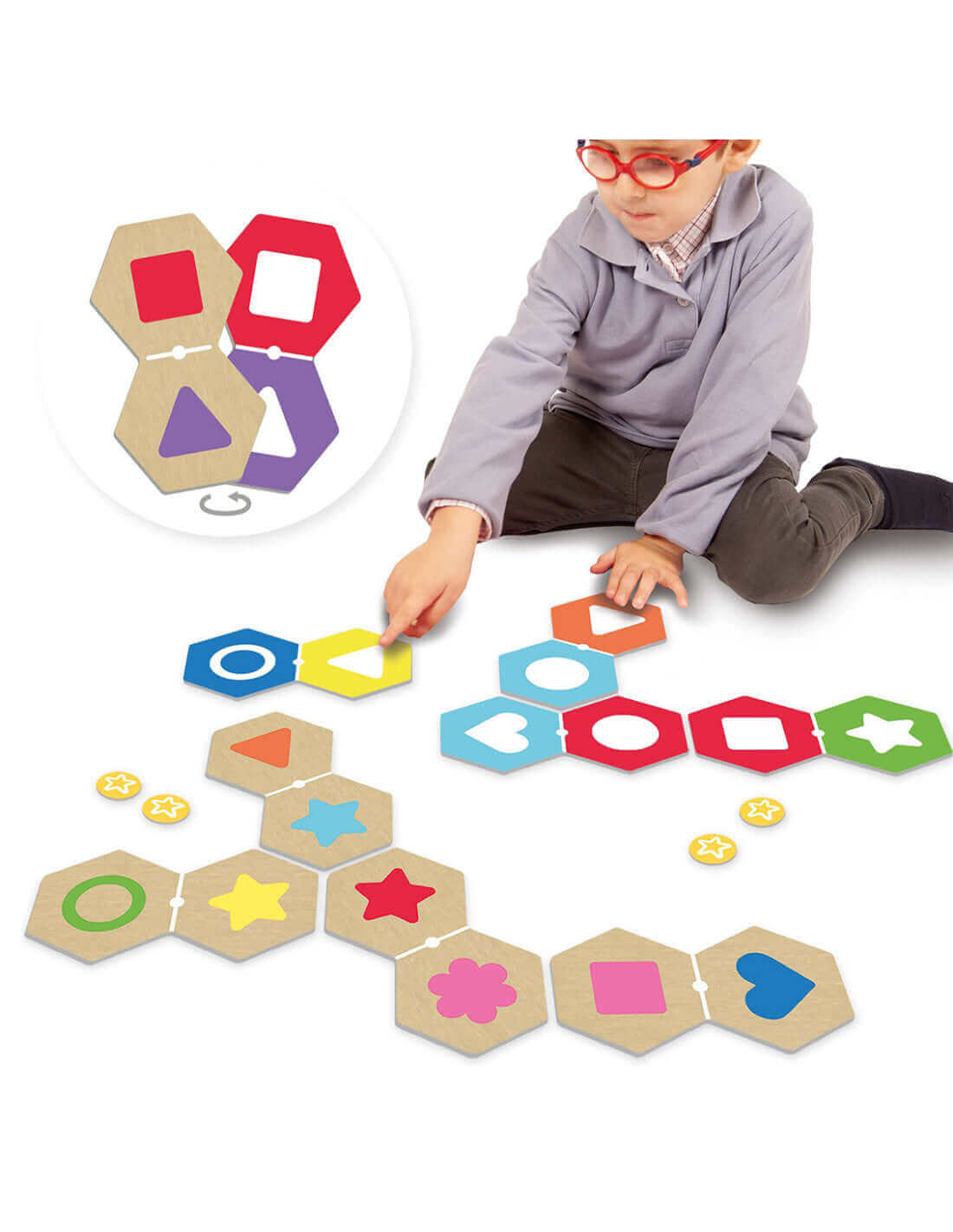 Akros - Jeux de Domino Attention Sélective " Formes et Couleurs" - Attention, Concentration, couleurs, formes