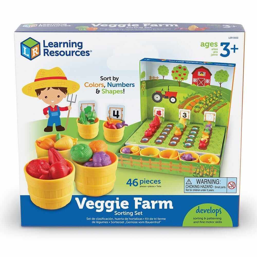 Learning Resources - Tri par Couleurs, Formes et Quantité " Le Potager" - Apprendre à compter, couleurs, fruits, tri, vocabulaire