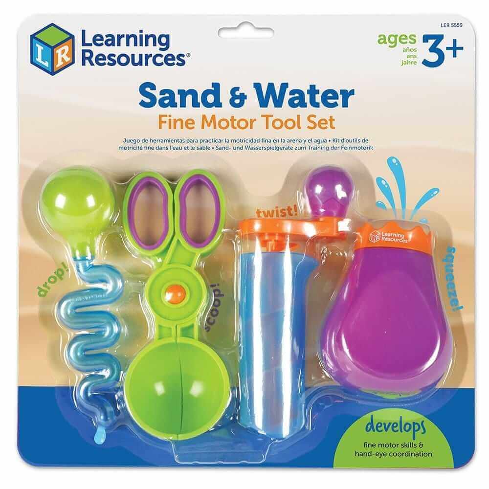 Learning Resources - Set de motricité fine " Eau et Sable" - Découpage, motricité fine, Préparation à l'Ecriture