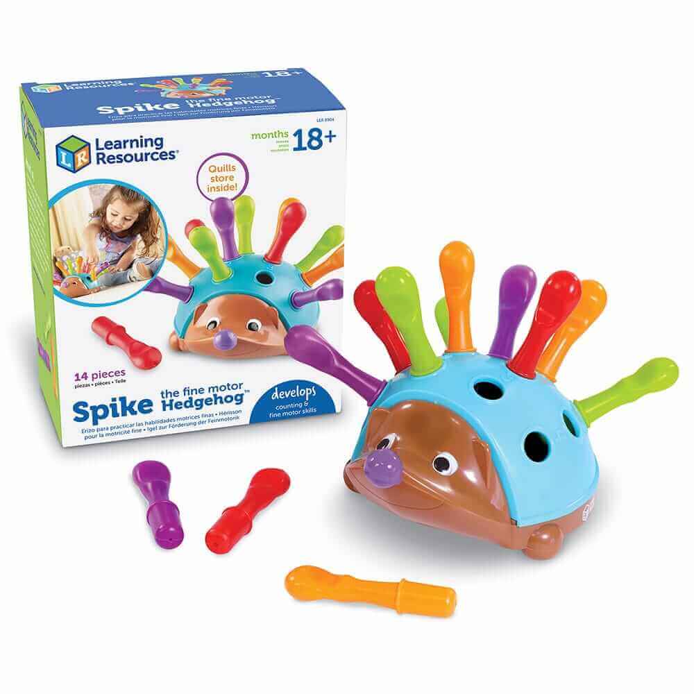 Learning Resources - Jeu de Motricité Fine "Le Hérisson Spike" - Apprendre à compter, couleurs, formes, tri