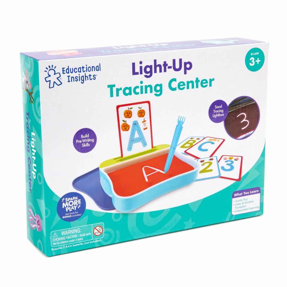 Learning Resources - Plateau de Tracé lumineux ""Light Up Tracing Center" - motricité fine, plateau de sable, sensoriel, tracé, écriture