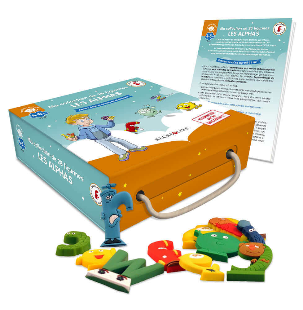 Récréalire - Ma collection de 28 Figurines Les Alphas - Coffret pour apprendre à lire en manipulant - Dès 4 ans (GS) - lecture