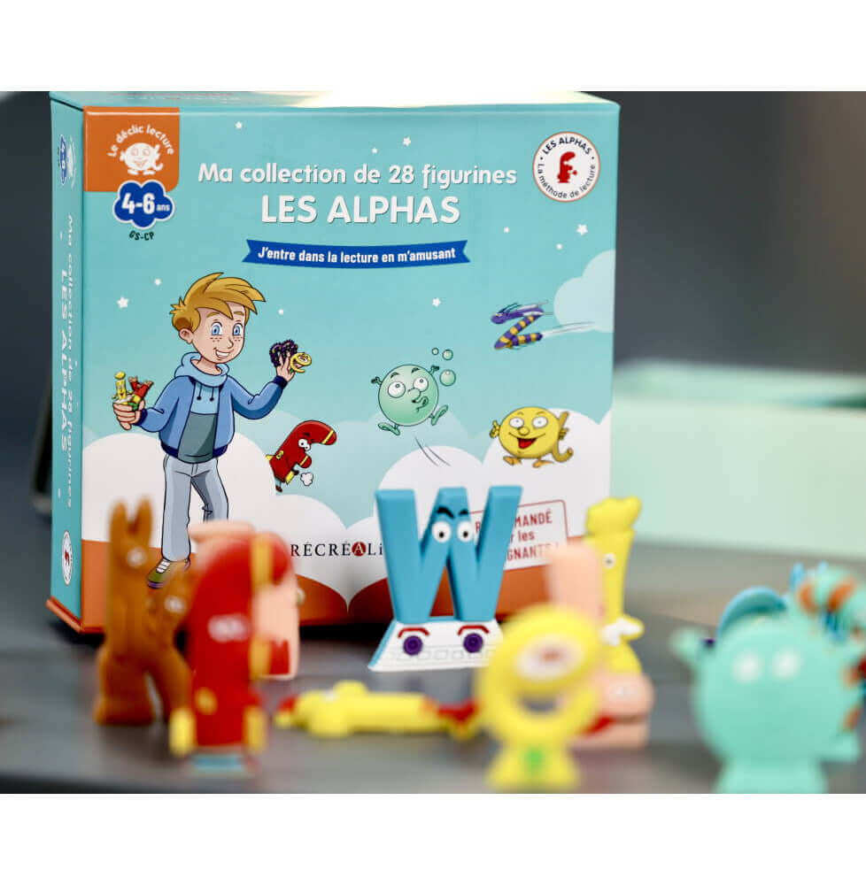 Récréalire - Ma collection de 28 Figurines Les Alphas - Coffret pour apprendre à lire en manipulant - Dès 4 ans (GS) - lecture