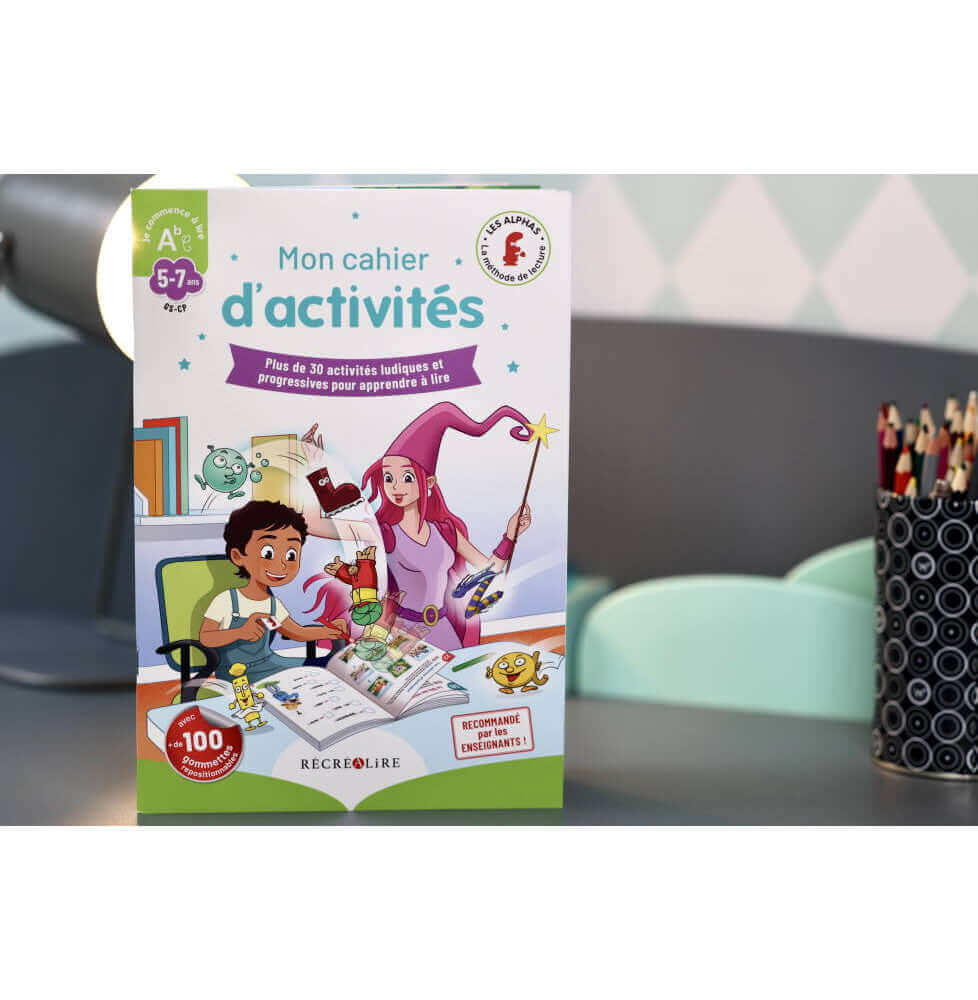 Récréalire - Mon cahier d'activités "Je commence à lire" Les Alphas - A partir de 5 ans (Grande section/CP) - graphisme, lecture, motricité fine, sons, tracé