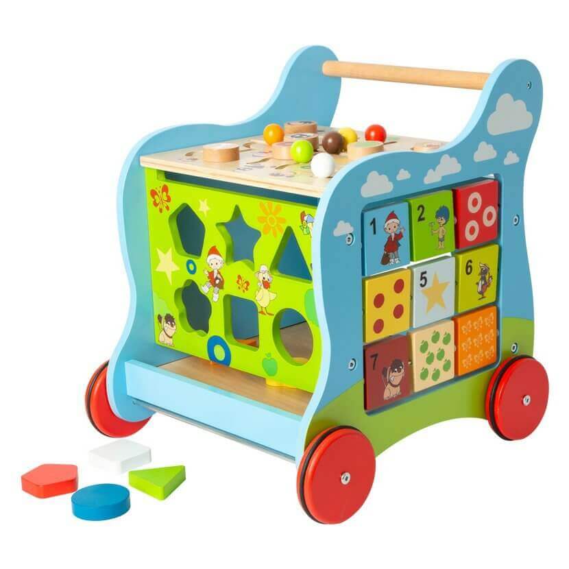 Small Foot - Chariot de marche "Notre marchand de sable" - A partir de 12 mois - chariot, marche, trieur de formes, trotteur