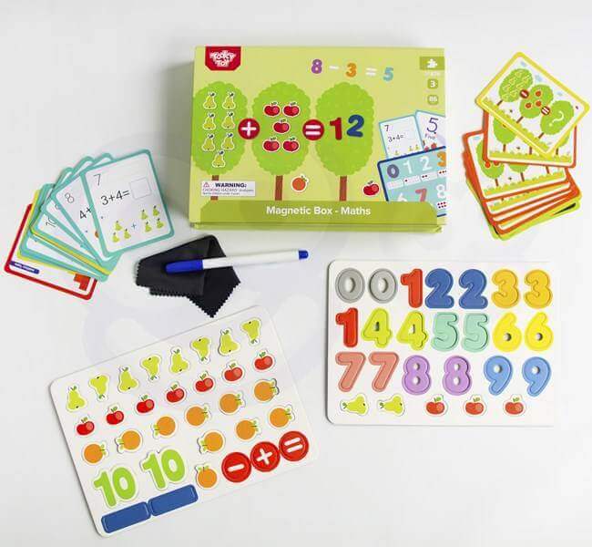 Tooky Toys -Box Magnétique Maths - A partir de 3 ans - addition, calcul, maths, mathématiques, soustraction