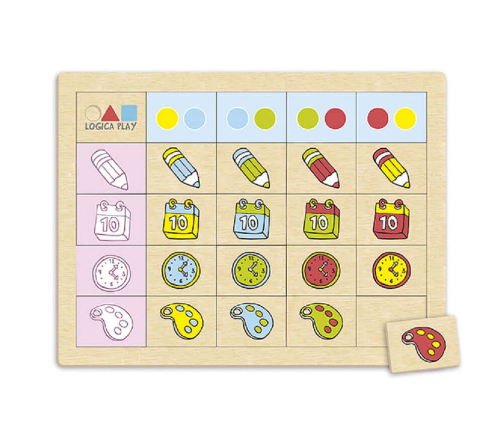 Akros - Set de 4 Tableaux de logique à double entrées -