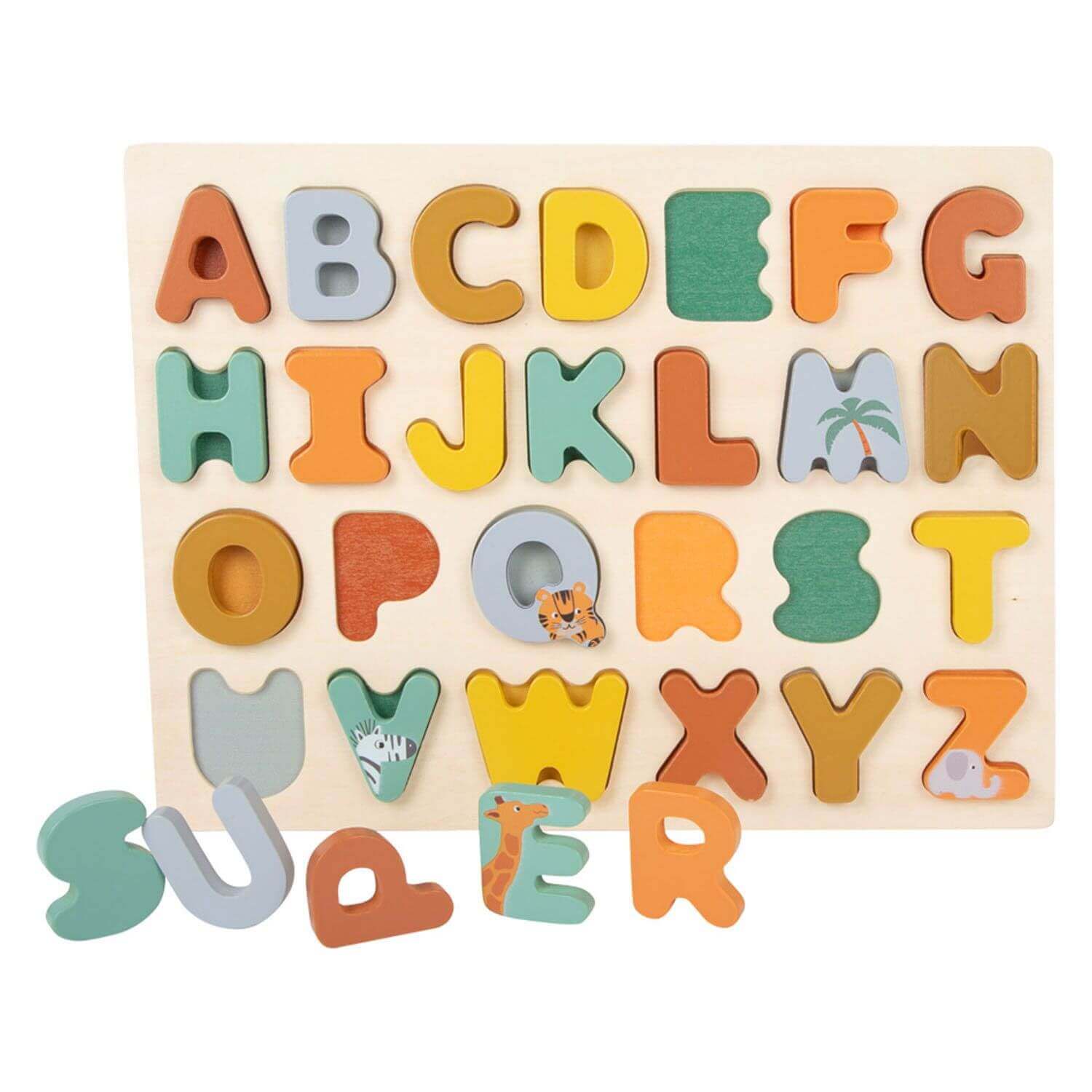 Small Foot - Puzzle ABC "Safari" - A partir de 2 ans - alphabet, motricité fine, puzzle