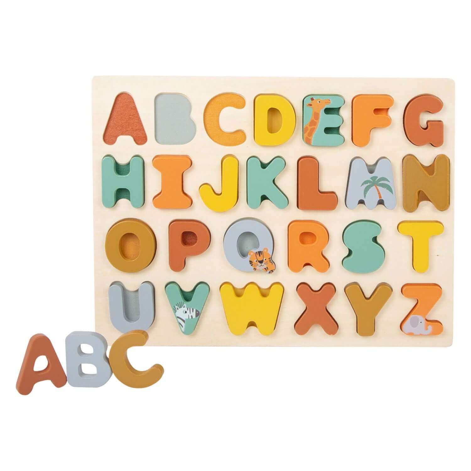 Small Foot - Puzzle ABC "Safari" - A partir de 2 ans - alphabet, motricité fine, puzzle
