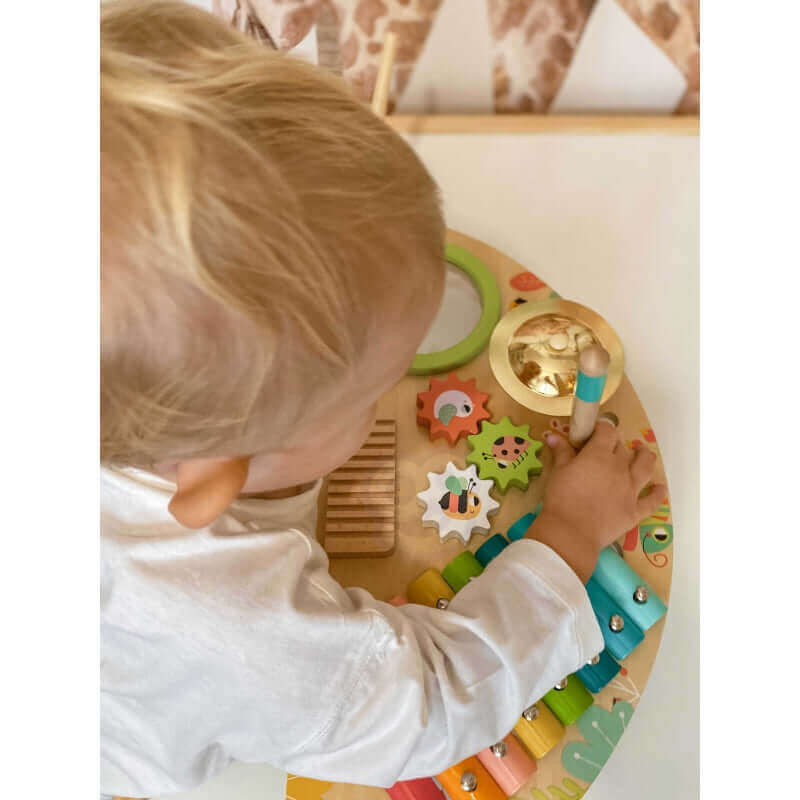 Tooky Toys - Table musicale "Jungle" - A partir de 2 ans - eveil musicale, musique, symbale, table musicale, xylophone