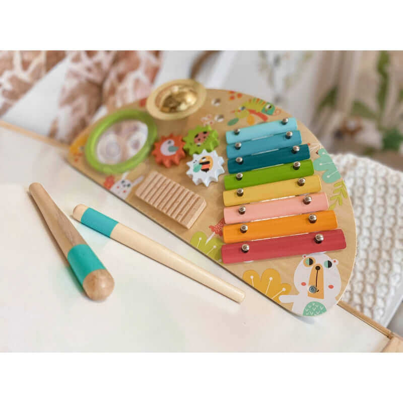 Tooky Toys - Table musicale "Jungle" - A partir de 2 ans - eveil musicale, musique, symbale, table musicale, xylophone