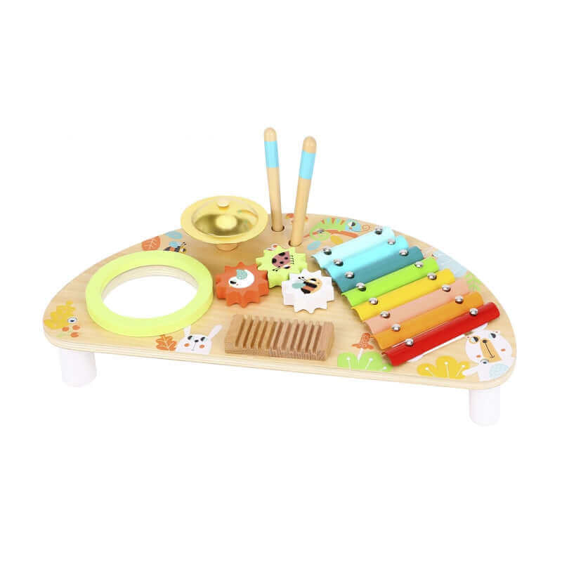 Tooky Toys - Table musicale "Jungle" - A partir de 2 ans - eveil musicale, musique, symbale, table musicale, xylophone