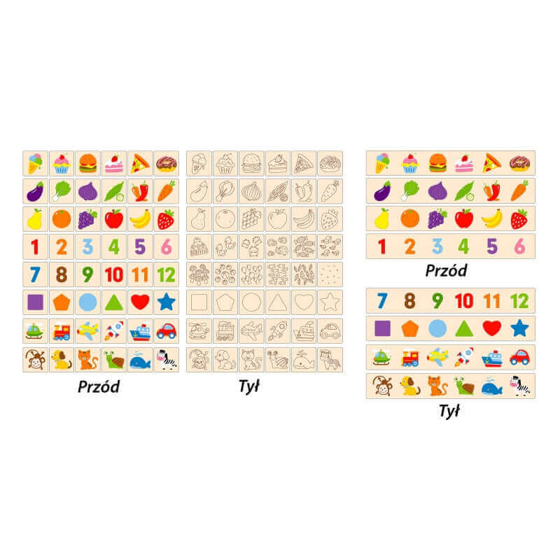 Viga - Trieur éducatif en bois Montessori - A partir de 3 ans - animaux, association, chiffres, formes, transport, trieur, vocabulaire