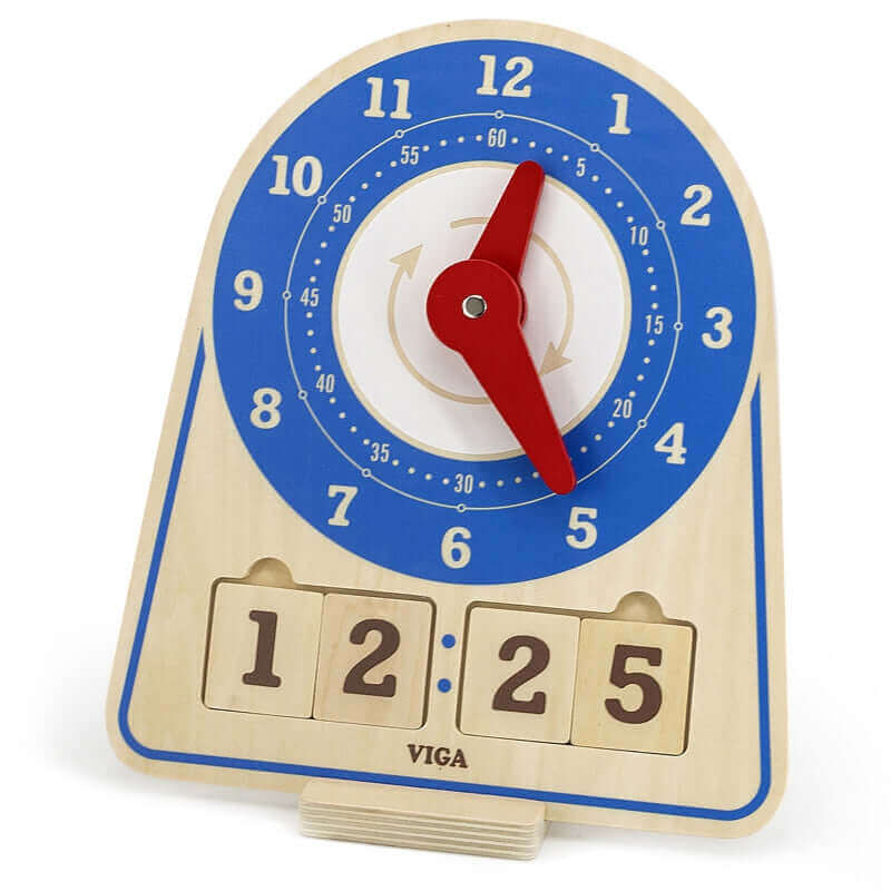 Viga - Horloge d'apprentissage Montessori " Learning Clock" - A partir de 6 ans - heure, horloge, puzzle, temps