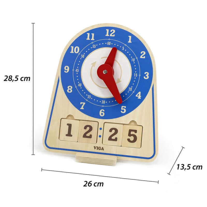 Viga - Horloge d'apprentissage Montessori " Learning Clock" - A partir de 6 ans - heure, horloge, puzzle, temps