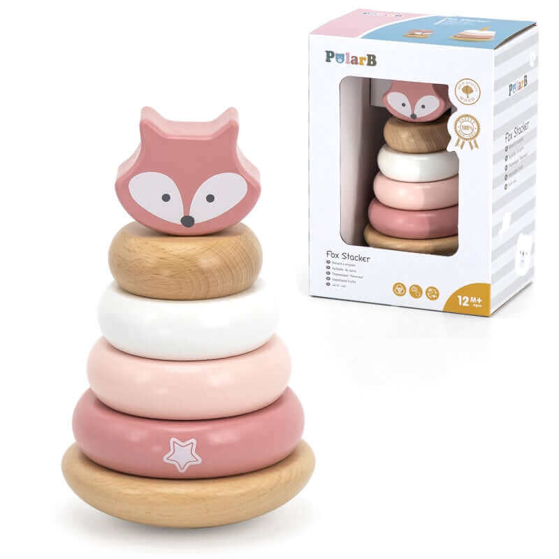 Viga - Pyramide "Renardeau" - A partir de 1 an - couleur, pyramide, tour, à assembler, à empiler